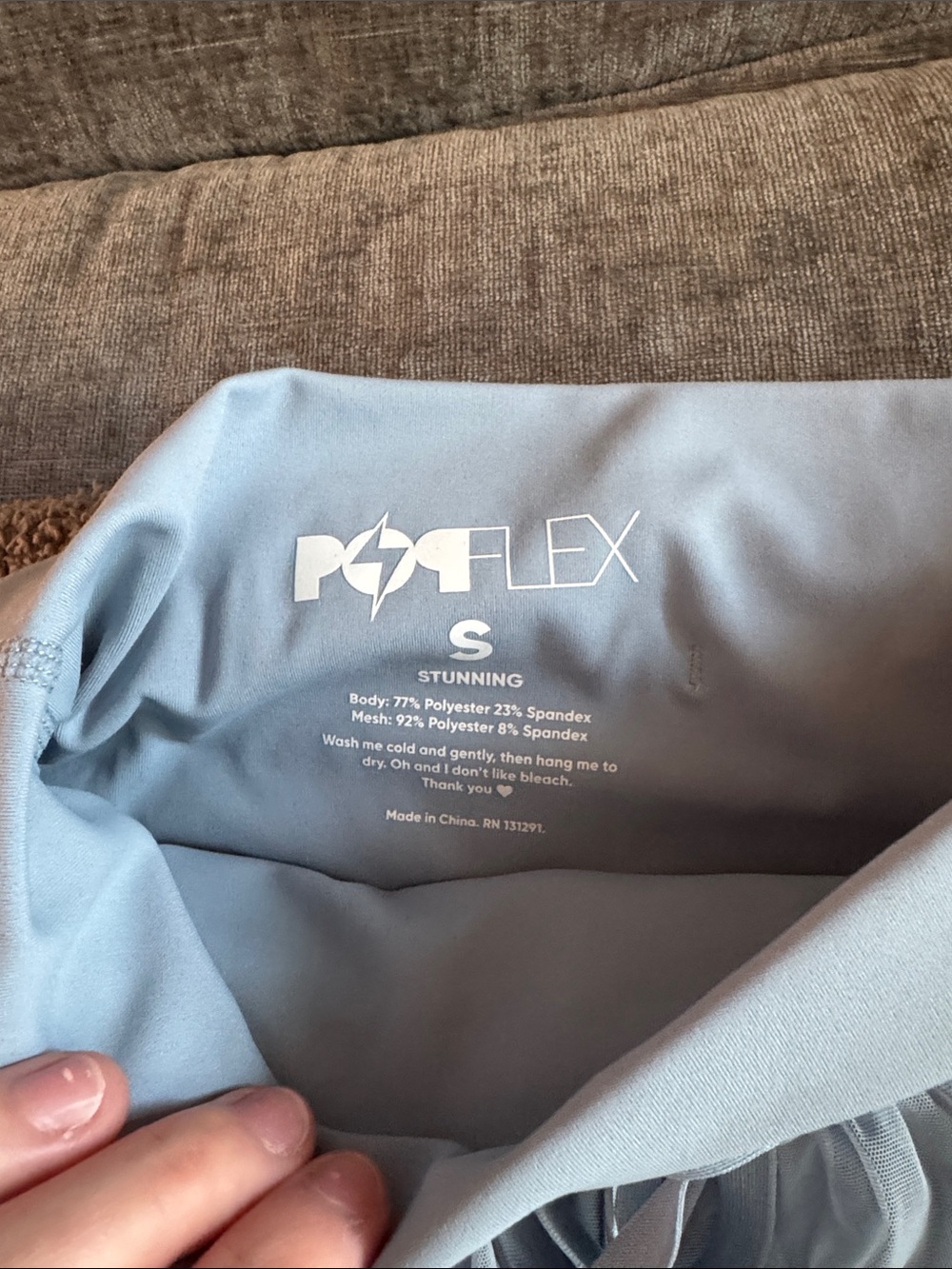 POPFLEX Light Blue Active Set with Ruffle Skort - Picture 2 of 4